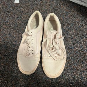 Light pink vans.